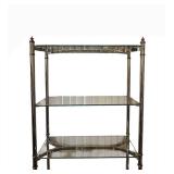 LR - Silver & Glass Etagere Shelving Unit