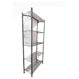 LR - Silver & Glass Etagere Shelving Unit