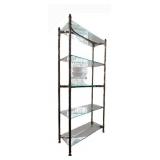 LR - Silver & Glass Etagere Shelving Unit