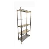 LR - Silver & Glass Etagere Shelving Unit