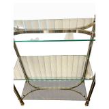 LR - Silver & Glass Etagere Shelving Unit