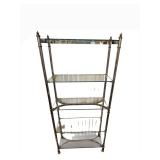 LR - Silver & Glass Etagere Shelving Unit