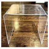 LR -Vintage Clear Lucite Nesting Tables - 3-Piece Set