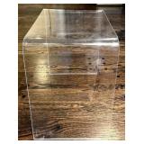 LR -Vintage Clear Lucite Nesting Tables - 3-Piece Set