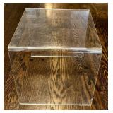 LR -Vintage Clear Lucite Nesting Tables - 3-Piece Set