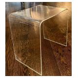 LR -Vintage Clear Lucite Nesting Tables - 3-Piece Set