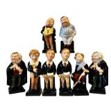 C2 - Set of 8 Royal Doulton Dickens Figurines including Royal Doulton David Copperfield Porcelain Figurine.