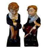 C2 - Set of 8 Royal Doulton Dickens Figurines including Royal Doulton David Copperfield Porcelain Figurine.