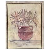 LR - Pottery Vase with Flowers Framed Wall Art