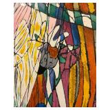 Blossoming Flowers by Tie Feng Jiang - Framed Abstract Floral Artwork, Vibrant Colors