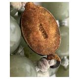 Vintage Adventurine Bead Necklace - Hand-Knotted, Silver Clasp, 30 in