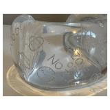 Vintage Lucite Cuff Bracelet Clear Etched Design