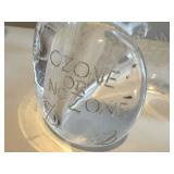 Vintage Lucite Cuff Bracelet Clear Etched Design