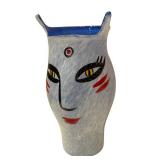 C1 - Kosta Boda Open Minds Vase - Hand-Painted by Ulricha Hydman