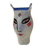 C1 - Kosta Boda Open Minds Vase - Hand-Painted by Ulricha Hydman