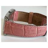 Franck Muller watch 033605 - Long Island Diamond Bezel, Pink Leather Strap