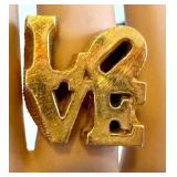 Robert Indiana Love Ring - Vintage Valentine Ring, Size 4.75