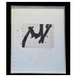 Robert Motherwell Calligraphy IV Etching/Aquatint 24/30
