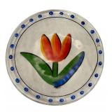 PTRY - Kosta Boda Tulipa Plate by Ulrica Hydman-Vallien - Hand-Painted