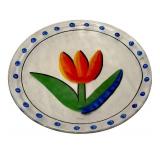 PTRY - Kosta Boda Tulipa Plate by Ulrica Hydman-Vallien - Hand-Painted