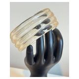 Vintage Ribbed Lucite Bracelet