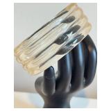Vintage Ribbed Lucite Bracelet
