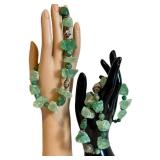 Fluorite Bead Necklaces (Lot of 2) Green Fluorite Jewelry