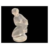 Lalique Diana the Huntress Crystal Sculpture with Fawn