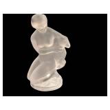 Lalique Diana the Huntress Crystal Sculpture with Fawn
