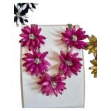 Floral Fashion Necklaces - 16 in Each, Set of 5