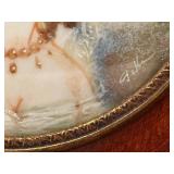 Antique Miniature Portrait of Queen - Wooden Frame