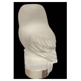 Lalique Chouette Owl Crystal Sculpture (3.5 in) - De Sevres Owl Crystal (3 in)