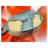 Carnelian Beaded Necklace - Vintage Hand-Knotted