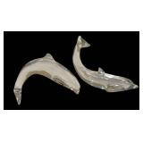 Baccarat Crystal Dolphin Figurines (Lot of 2)