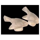C5 - Lalique Crystal Birds Pair, France Label