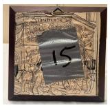 Antique Miniature Scenic Painting - Signed Gill, Dark Wood Frame