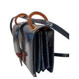 MBR - Greta Vintage Croc-Embossed Handbag