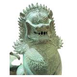Pair of Chinese Cast Bronze Guardian Lions - Foo Dogs