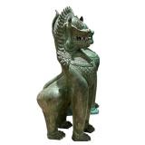 Pair of Chinese Cast Bronze Guardian Lions - Foo Dogs