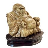 Laughing Buddha Sculpture - Soapstone, Chinese