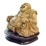 Laughing Buddha Sculpture - Soapstone, Chinese