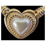 Majorica Sterling Necklace - Heart Pendant, 17.5 in