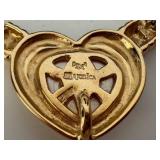 Majorica Sterling Necklace - Heart Pendant, 17.5 in