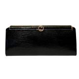 Gucci Leather Clutch - Black Crocodile-Embossed, Made in Italy