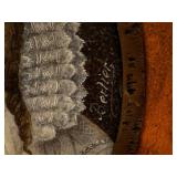 Berlier Queen Portrait Miniature - Antique Oil Painting