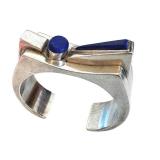 Chester Naz Sterling Silver Lapis Cuff Bracelet