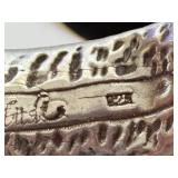 Two-Tone Sterling Bangle - Artisan Crafted, 925 Hallmark