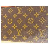 Louis Vuitton Foldover Monogram Clutch - Brown Canvas, Cognac Leather Trim