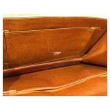 Louis Vuitton Foldover Monogram Clutch - Brown Canvas, Cognac Leather Trim