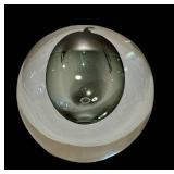 Artisan Hand-Blown Glass Paperweight - Signed Sommerso